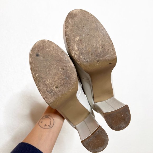 Steve Madden Cinderella White Leather Slip On Loafers 7.5 - Picture 11 of 11